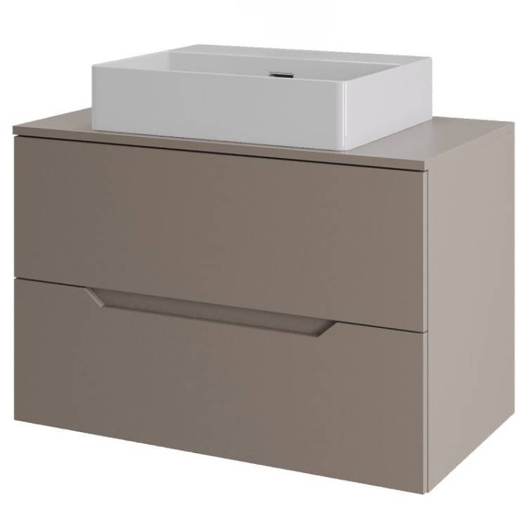 Тумба с раковиной Orange Line Li-70TuLMDF+B04-500W латте матовый, 70 см