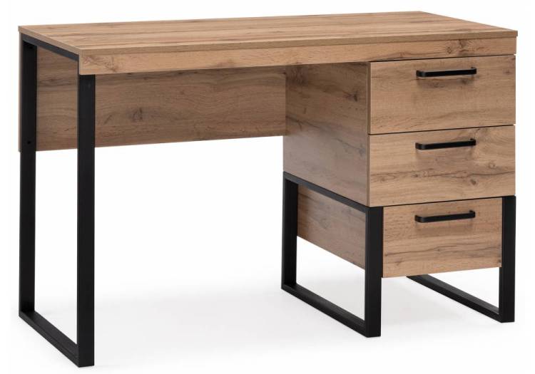 Стол письменный Woodville Iris 406520 дуб вотан,черный муар 120x55.6x78.5