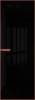 Межкомнатная дверь Profil Doors 1 AGN цвет профиля Красный антрацит, стекло безопасное 4 мм lacobel черный лак 800x2000