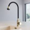 Смеситель для кухни Avrora Kitchen AV9001Gold с высоким гибким изливом, золото фото 7