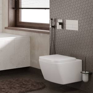 Гигиенический душ Wasserkraft A84095 встраиваемый, шланг 150 см, оружейная сталь