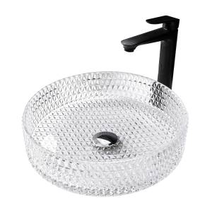 Раковина накладная Abber Glas AK2301 стеклянная прозрачная