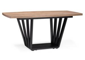 Стол Woodville Эудес 551078 дуб галифакс табак, черный 160(205)x90x75