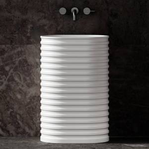 Раковина Abber Stein AS2550-H напольная, 58 см, белая матовая