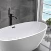 Смеситель для ванны Vincea Desire VTF-1DMB напольный, с регулятором давления, черный матовый фото 2