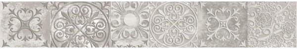Бордюр Beryoza Ceramica Амалфи Серый 9.5x60