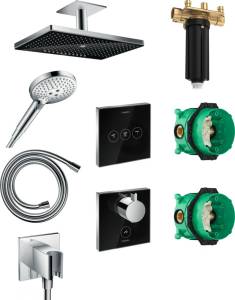 Душевой комплект Hansgrohe Rainmaker Select 460 (3 jet) 24006600 + 26530000 + 26486000 + 28276000 + 15735600 + 15736600