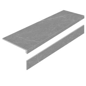 Ступень Staro L Porcelain Step Dakota Iron AS с подступенником 32x120