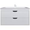 Тумба с раковиной Uperwood Modul 393020562 подвесная, матовая, белая, графит, 100 см