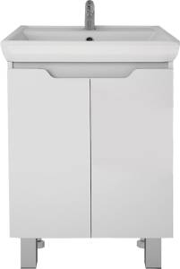 Тумба для комплекта Dreja Q Plus (D) 55 c опорами, белый глянец