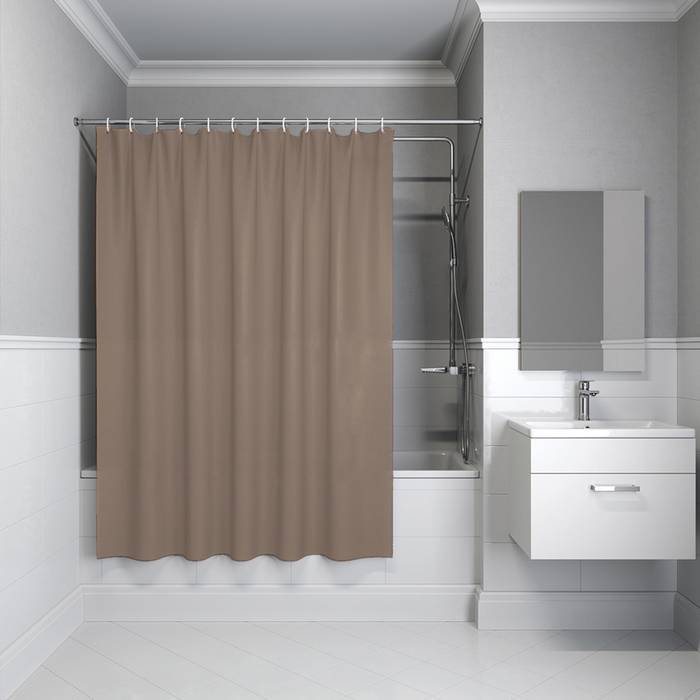 Штора для ванной Iddis Base BL03P24i11 полиэстер, 200x240, коричневый