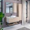 Тумба с раковиной Comforty Порто-90 00-00009322 дуб дымчатый фото 8