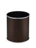 Мусорное ведро Geralis M-PCH1-S 6л, punto шоколад, кант хром, внутренний цвет черный