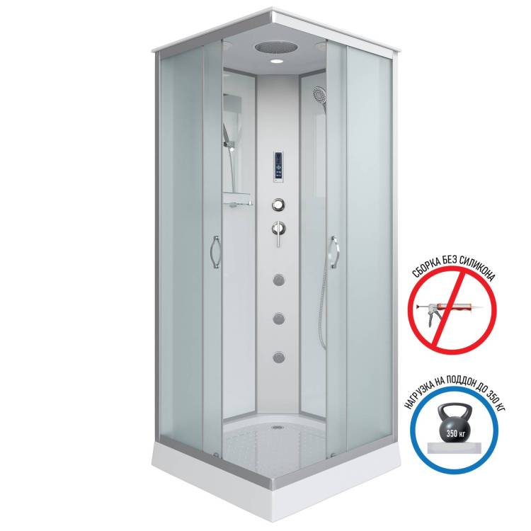 Душевая кабина Niagara Classic NG-1101-14F (900x900x2150) с низким поддоном (13см), с полкой