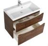 Тумба с раковиной Belbagno Marino MARINO-700-2C-SO-RW-P 70x45x50 Rovere Moro подвесная с двумя выкатными ящиками фото 3