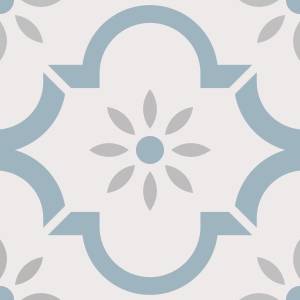 Керамогранит Smile Tile Эклектика Арабески голубой 20x20