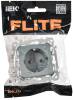 Розетка 1-местная с заземлением IEK Flite FI-R11-16-1-K03 серый фото 2
