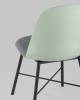 Набор из 2 стульев Stool Group Shell 8336 greyish green 70077 X2 серо-зеленый, с мягким сиденьем фото 7