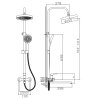 Душевая стойка Avrora Nova AV6040 со смесителем, хром фото 6