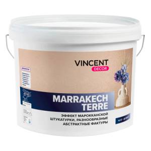 Штукатурка декоративная с эффектом марокканской штукатурки Vincent decor Marrakech Terre 16 кг