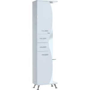 Шкаф-пенал с зеркалом Bellezza Рио 50 L белый