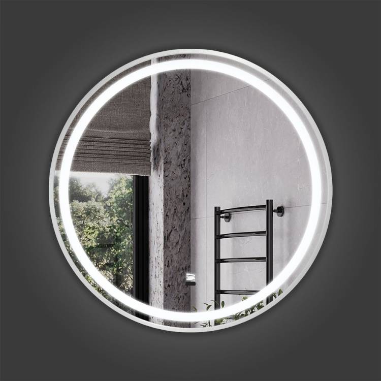 Зеркало Comforty Лея-75 00-00019346 с подсветкой и антизапотеванием, серебряный матовый