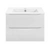 Тумба под раковину Vincea Mia Slim VMC-2MC700S1GW 700 подвесная, 2 выкатных ящика soft close, G.White