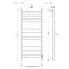 Полотенцесушитель электрический Point Антея PN17852W П12 500x1200, белый фото 4