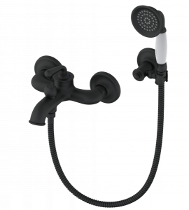 Смеситель для ванны Wonzon & Woghand WW-88639008-MB с душем, черный матовый