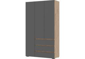 Шкаф Woodville Элла ШК 06 586718 серый графит 0162/дуб крафт золото
