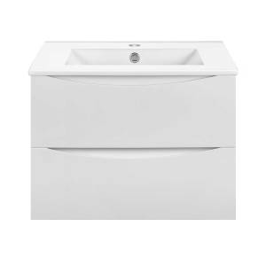Тумба под раковину Vincea Mia Slim VMC-2MC700S1GW 700 подвесная, 2 выкатных ящика soft close, G.White