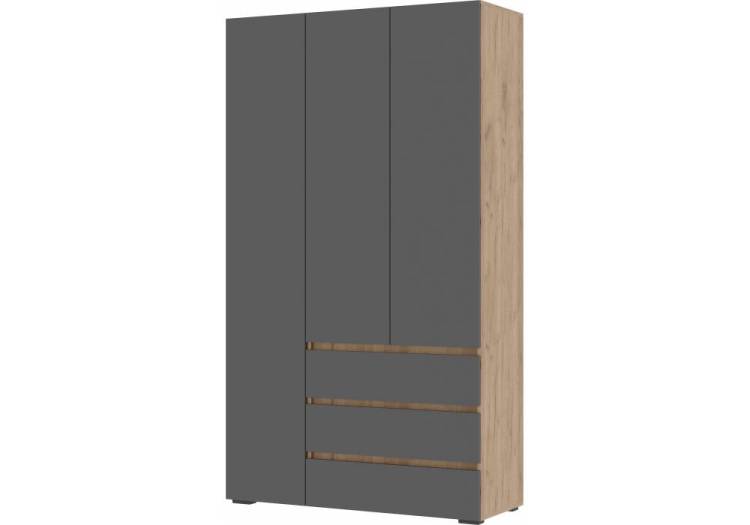 Шкаф Woodville Элла ШК 06 586718 серый графит 0162/дуб крафт золото