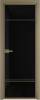 Межкомнатная дверь Profil Doors 4 AX цвет профиля Шампань, стекло безопасное 6 мм черный триплекс 600x2000