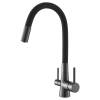 Смеситель для кухни Agger Elegant A3230355 с гибким изливом, оружейная сталь