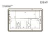Кнопка смыва Black&White WPI-09541 24.4x16.2 Glossy Ivory фото 2