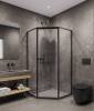 Душевой уголок Timo TTSS-100/03C-8R профиль черный, стекло прозрачное, 100x100x200 фото 2