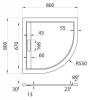 Экран для поддона Cezares TRAY-AS-R-90-100-SCR-NERO черный фото 2