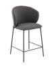 Стул полубарный Stool Group Блейз LV-109-E86-P-7005 серый, каркас серый, велюр