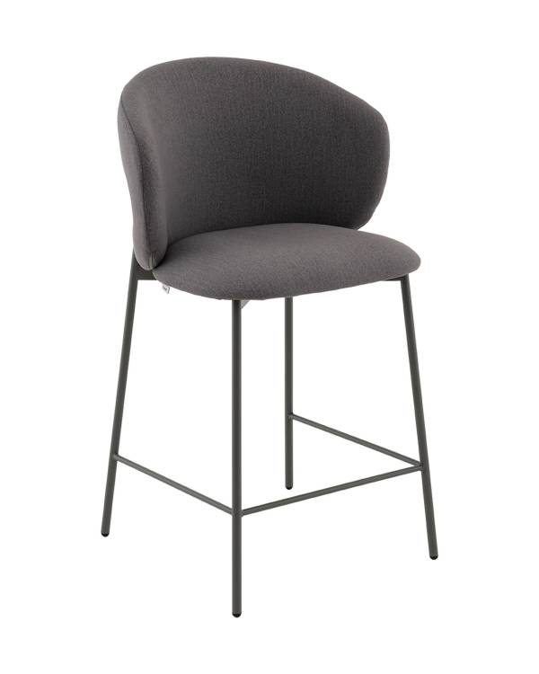 Стул полубарный Stool Group Блейз LV-109-E86-P-7005 серый, каркас серый, велюр