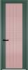 Межкомнатная дверь Profil Doors 2 AGP цвет профиля Зеленый воск, стекло безопасное 6 мм мору розовое 600x2000