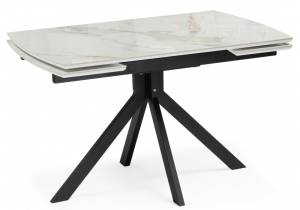 Керамический стол Woodville Катчел 714380 Calacatta gold/Черный