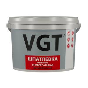 VGT ШПАТЛЕВКА УНИВЕРСАЛЬНАЯ акриловая для наружных и внутренних работ (7,5кг)