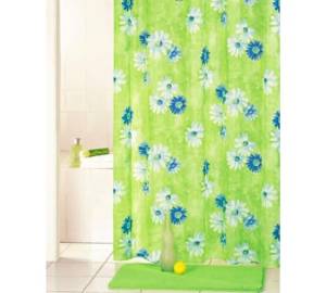 Штора для ванной Bath Plus Autumn 2189/1-N 180x180, голубой, зеленый
