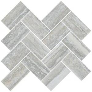 Мозаика Vitra Travertini K9456528R001VTE0 Шеврон Серый (5x10) 31.5x28