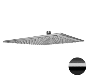 Верхний душ Remer 359SSXLCFPX с шарнирным соединением, черный брашированный хром, 35 см