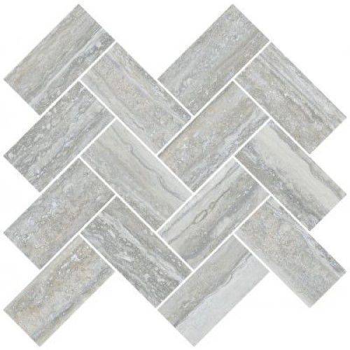 Мозаика Vitra Travertini K9456528R001VTE0 Шеврон Серый (5x10) 31.5x28