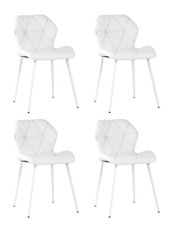 Набор из 4 стульев Stool Group Эдвин AV 407-201-02(P) X4 белый