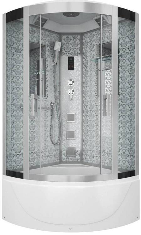 Душевая кабина Niagara Lux 7790W хром, металлик, с высоким поддоном, с сиденьем