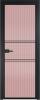 Межкомнатная дверь Profil Doors 2 AX цвет профиля Черный, стекло безопасное 6 мм мору розовое 600x2000