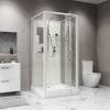 Душевая кабина Niagara Standart ST90/15Q/BK профиль белый, стекло прозрачное, 90x90x200 фото 4